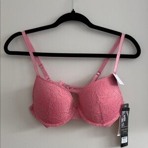 Lace Underwire Pink Bra
